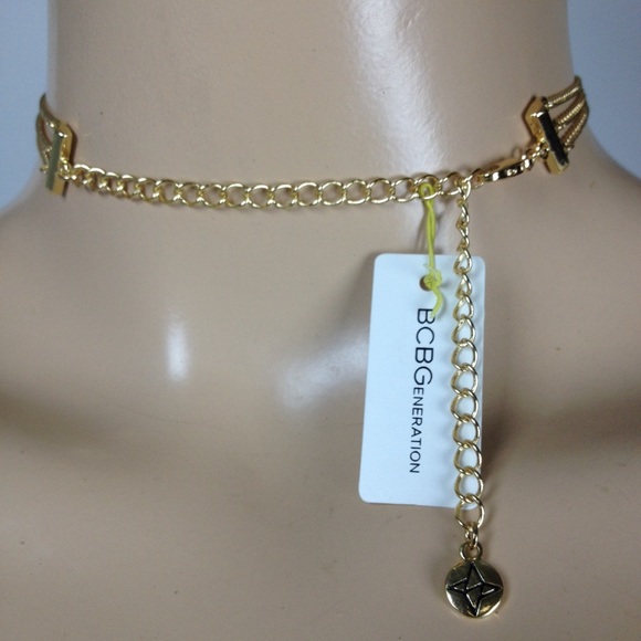 BCBGENERATION CHOKER COLLAR DAINTY NECKLACE GOLD - Picture 3 of 3